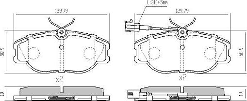 FREMAX FBP-0583 - Тормозные колодки, дисковые, комплект autospares.lv