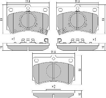 FREMAX FBP-0537 - Тормозные колодки, дисковые, комплект autospares.lv