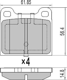 FREMAX FBP-0608 - Тормозные колодки, дисковые, комплект autospares.lv