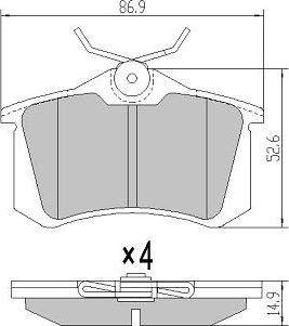 FREMAX FBP-0615 - Тормозные колодки, дисковые, комплект autospares.lv