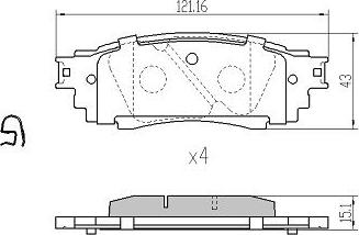 FREMAX FBP-0011 - Тормозные колодки, дисковые, комплект autospares.lv