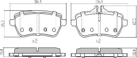 FREMAX FBP-0013 - Тормозные колодки, дисковые, комплект autospares.lv