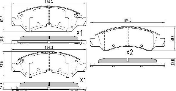 FREMAX FBP-0086 - Тормозные колодки, дисковые, комплект autospares.lv