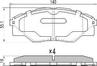 FREMAX FBP-0083 - Тормозные колодки, дисковые, комплект autospares.lv