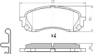 FREMAX FBP-0030 - Тормозные колодки, дисковые, комплект autospares.lv