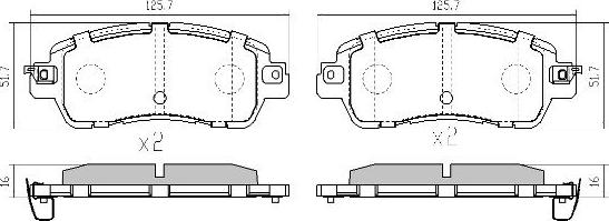 FREMAX FBP-0031 - Тормозные колодки, дисковые, комплект autospares.lv