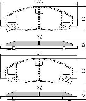 FREMAX FBP-0032 - Тормозные колодки, дисковые, комплект autospares.lv