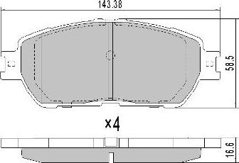 FREMAX FBP-0072 - Тормозные колодки, дисковые, комплект autospares.lv