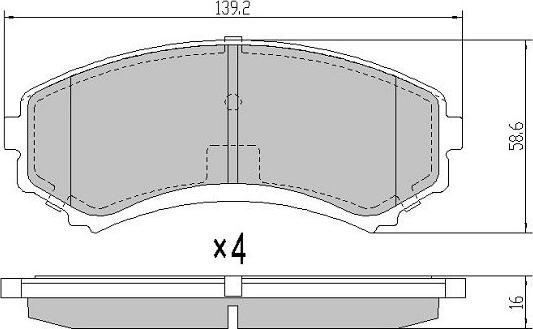 FREMAX FBP-0854 - Тормозные колодки, дисковые, комплект autospares.lv