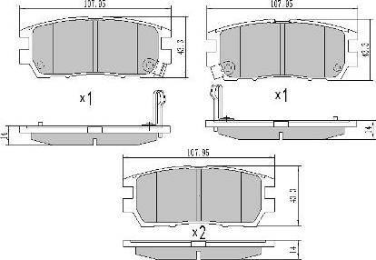 FREMAX FBP-0856 - Тормозные колодки, дисковые, комплект autospares.lv