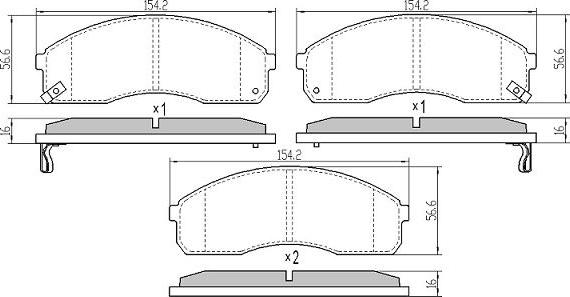 FREMAX FBP-0858 - Тормозные колодки, дисковые, комплект autospares.lv