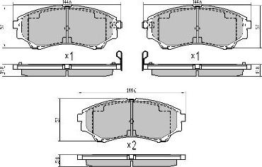 FREMAX FBP-0857 - Тормозные колодки, дисковые, комплект autospares.lv