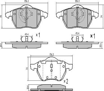 FREMAX FBP-0869 - Тормозные колодки, дисковые, комплект autospares.lv