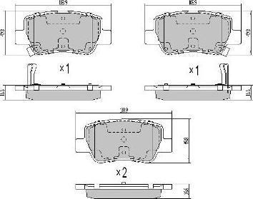 FREMAX FBP-0861 - Тормозные колодки, дисковые, комплект autospares.lv