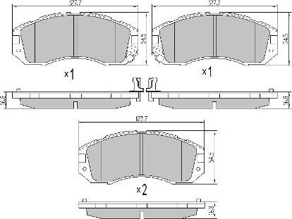 FREMAX FBP-0816 - Тормозные колодки, дисковые, комплект autospares.lv