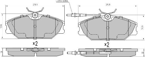 FREMAX FBP-0881 - Тормозные колодки, дисковые, комплект autospares.lv