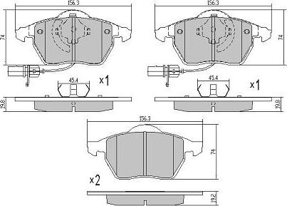 FREMAX FBP-0876-01 - Тормозные колодки, дисковые, комплект autospares.lv