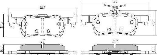 FREMAX FBP-0330 - Тормозные колодки, дисковые, комплект autospares.lv