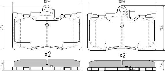 FREMAX FBP-0332 - Тормозные колодки, дисковые, комплект autospares.lv