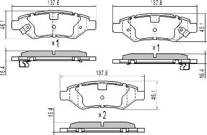 FREMAX FBP-0322 - Тормозные колодки, дисковые, комплект autospares.lv