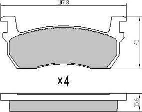 FREMAX FBP-0298 - Тормозные колодки, дисковые, комплект autospares.lv