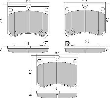 FREMAX FBP-0797 - Тормозные колодки, дисковые, комплект autospares.lv