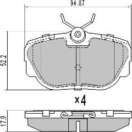 FREMAX FBP-0746 - Тормозные колодки, дисковые, комплект autospares.lv