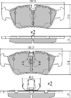 FREMAX FBP-0741-01 - Тормозные колодки, дисковые, комплект autospares.lv