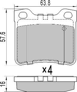 FREMAX FBP-0742 - Тормозные колодки, дисковые, комплект autospares.lv