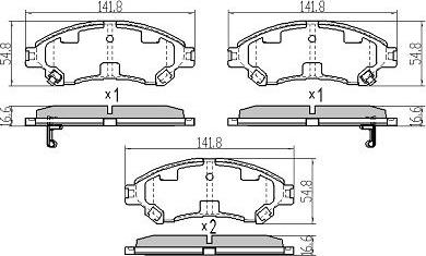 FREMAX FBP-1998 - Тормозные колодки, дисковые, комплект autospares.lv