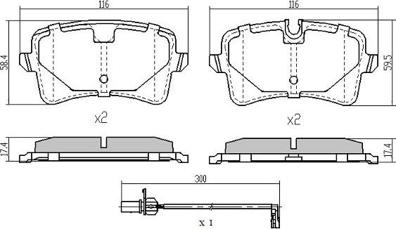 FREMAX FBP-1940 - Тормозные колодки, дисковые, комплект autospares.lv