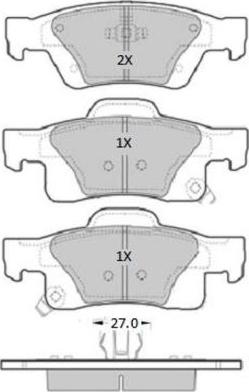 FREMAX FBP-1941 - Тормозные колодки, дисковые, комплект autospares.lv