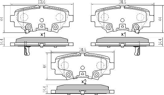 FREMAX FBP-1955 - Тормозные колодки, дисковые, комплект autospares.lv