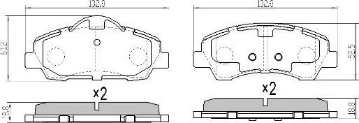 FREMAX FBP-1951 - Тормозные колодки, дисковые, комплект autospares.lv