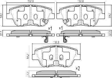 FREMAX FBP-1960 - Тормозные колодки, дисковые, комплект autospares.lv