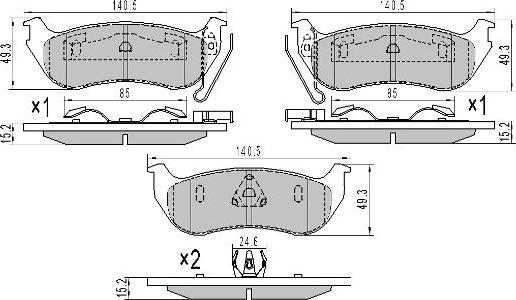 FREMAX FBP-1905 - Тормозные колодки, дисковые, комплект autospares.lv