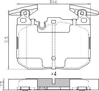 FREMAX FBP-1919 - Тормозные колодки, дисковые, комплект autospares.lv