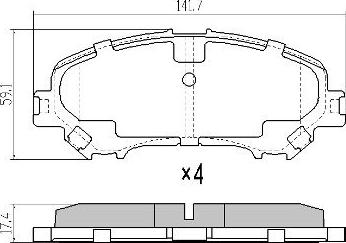 FREMAX FBP-1980 - Тормозные колодки, дисковые, комплект autospares.lv