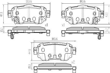 FREMAX FBP-1981 - Тормозные колодки, дисковые, комплект autospares.lv