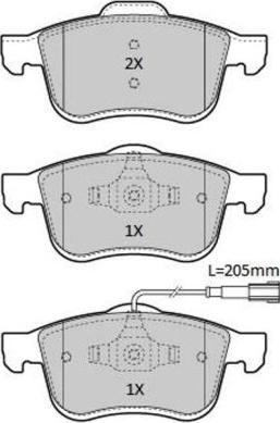 FREMAX FBP-1935 - Тормозные колодки, дисковые, комплект autospares.lv