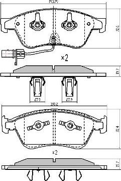 FREMAX FBP-1922 - Тормозные колодки, дисковые, комплект autospares.lv