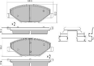 FREMAX FBP-1974 - Тормозные колодки, дисковые, комплект autospares.lv