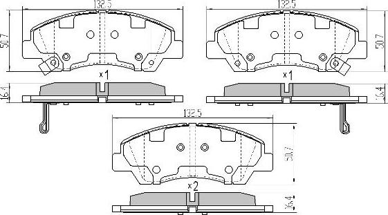 FREMAX FBP-1970 - Тормозные колодки, дисковые, комплект autospares.lv