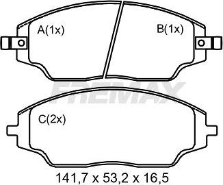 FREMAX FBP-1971 - Тормозные колодки, дисковые, комплект autospares.lv