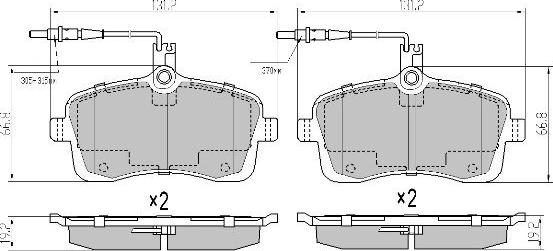 FREMAX FBP-1407 - Тормозные колодки, дисковые, комплект autospares.lv