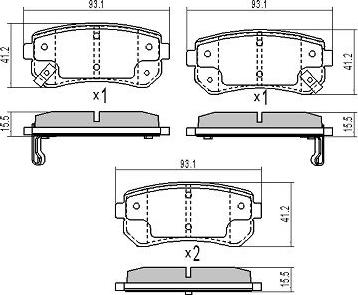 FREMAX FBP-1485 - Тормозные колодки, дисковые, комплект autospares.lv