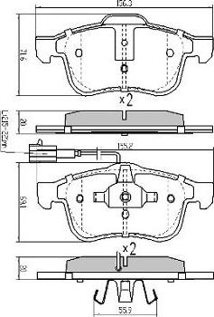 FREMAX FBP-1473 - Тормозные колодки, дисковые, комплект autospares.lv