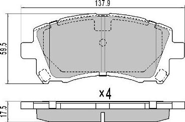 FREMAX FBP-1599 - Тормозные колодки, дисковые, комплект autospares.lv