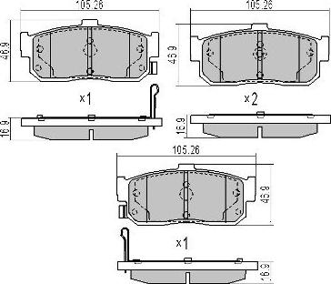 FREMAX FBP-1593 - Тормозные колодки, дисковые, комплект autospares.lv