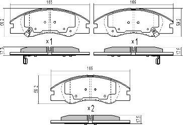 FREMAX FBP-1551 - Тормозные колодки, дисковые, комплект autospares.lv